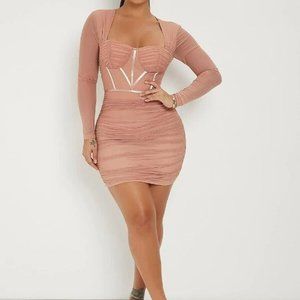 DUSTY PINK COCKTAIL DRESS